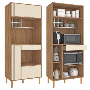 CV108 <br> Paneleiro triplo 90cm para fornos com 3 portas e 1 gaveta. <br> 2140mm x 900mm x 500mm