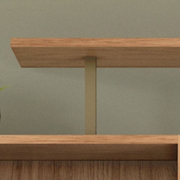 Detalhe de tubo em MDF.