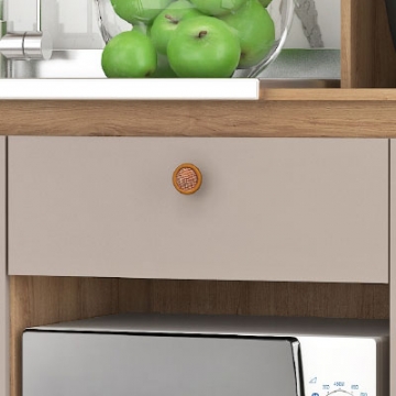 1 gaveta com corrediça telescópica.