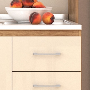 1 gaveta com corrediça metálica.