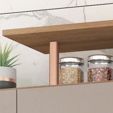 Detalhe em tubo MDF.