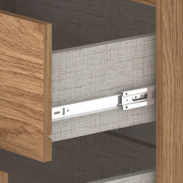 5 gavetas com corrediça telescópica 35cm