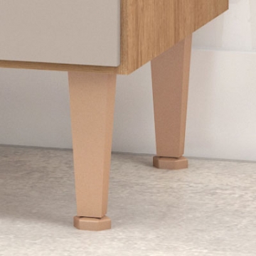 Pés com regulagem de altura.