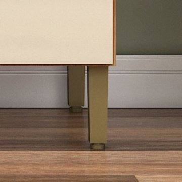 Pés de 17cm com regulagem de altura.